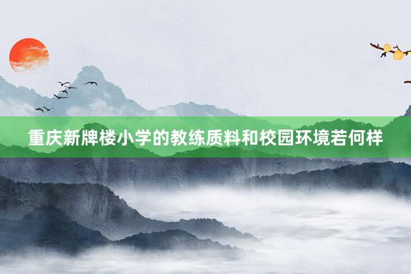 重庆新牌楼小学的教练质料和校园环境若何样